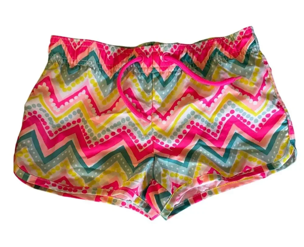 Gymboree pink pattern shorts size 7/8 quick dry